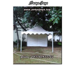 penyewaan tenda kerucut berbagai macam ukuran tersedia
