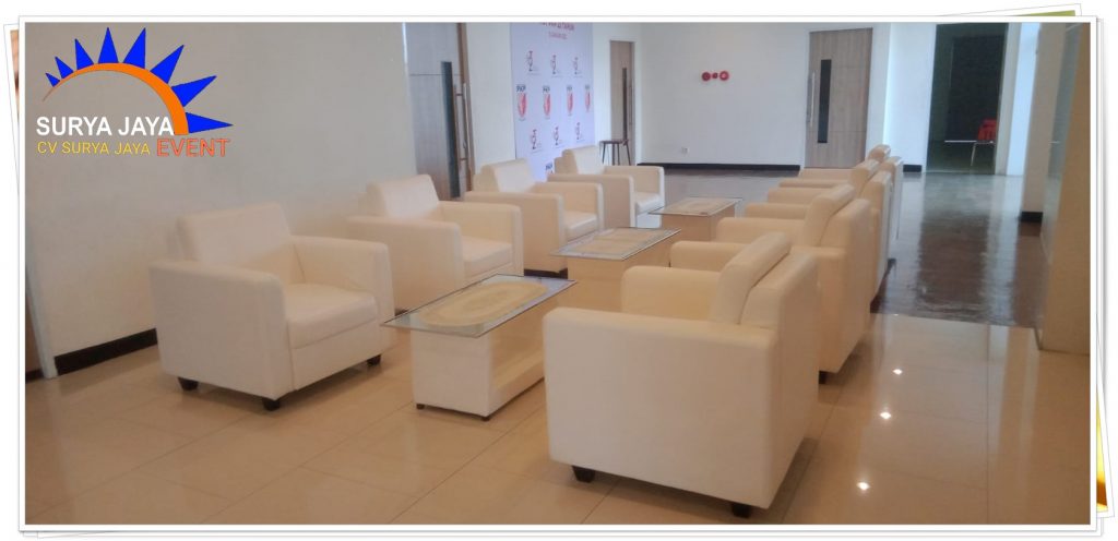 Rental Sofa Single Putih Untuk Event Di JABODETABEK Murah Berkualitas