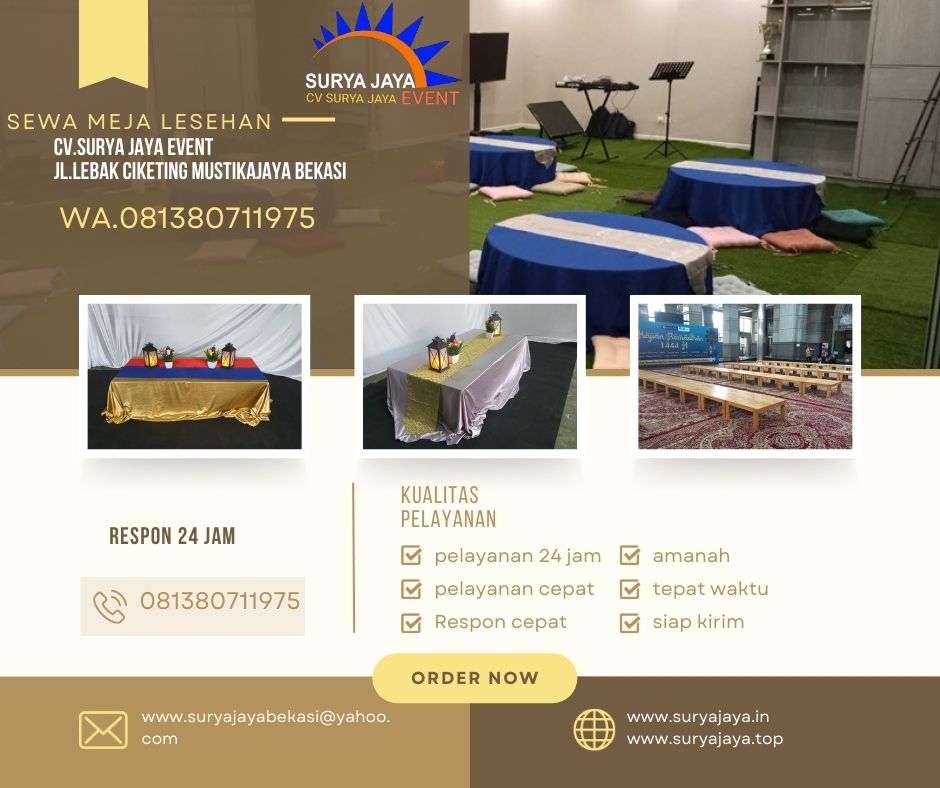 Tempat Sewa Meja Lesehan Terdekat Untuk Acara