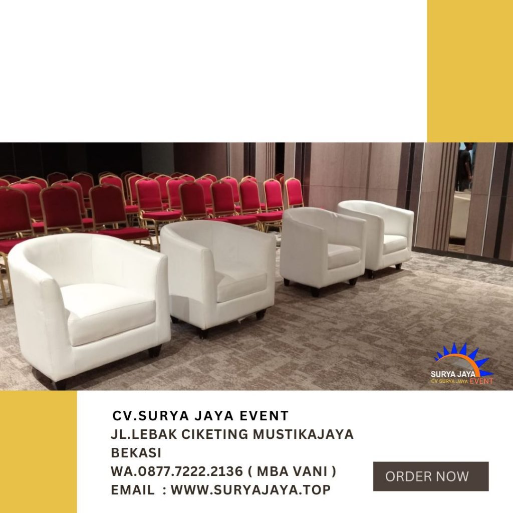 Rental Sofa Type Oval Warna Putih Di Jakarta