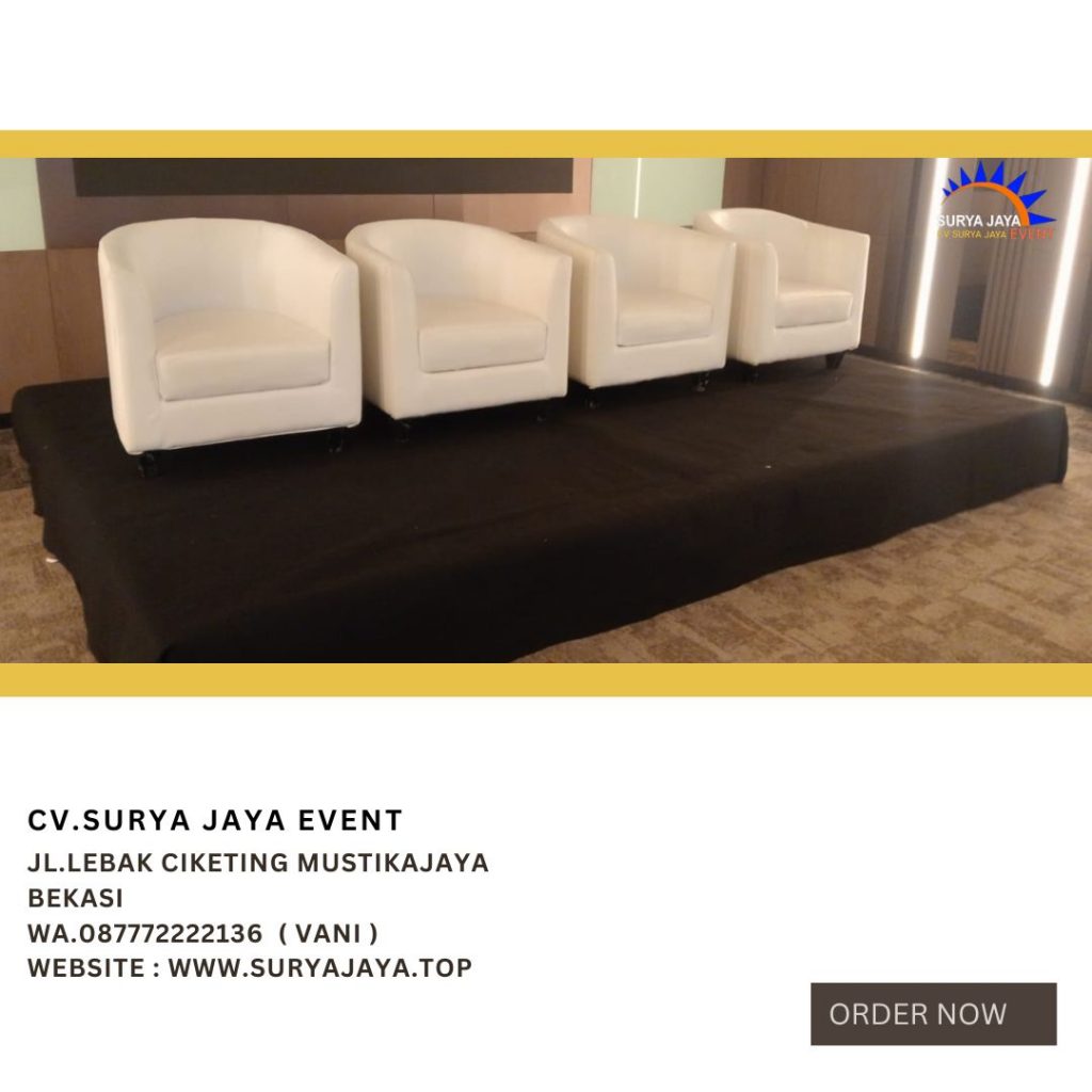 Rental Sofa Type Oval Warna Putih Di Jakarta
