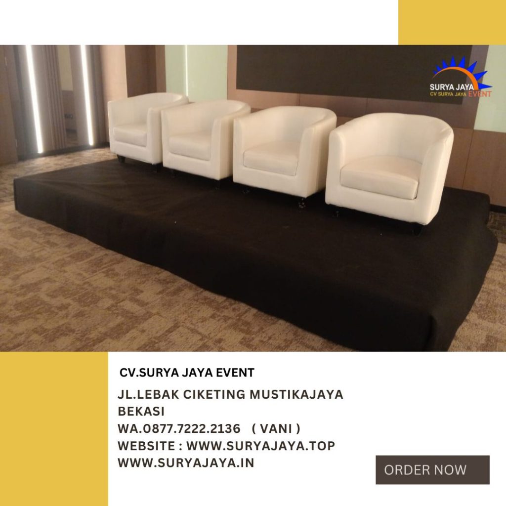 Rental Sofa Type Oval Warna Putih Di Jakarta