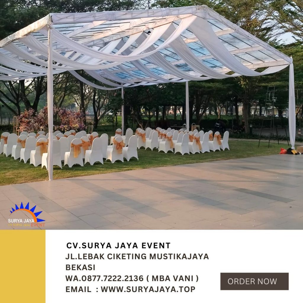 Sewa Tenda Konvensional Plafon serut Juntai Gelombang di Jakarta