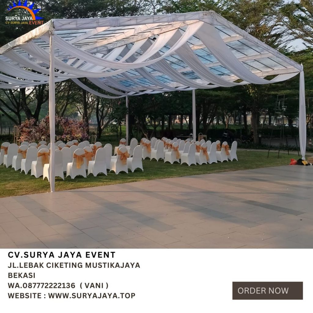 Sewa Tenda Konvensional Plafon serut Juntai Gelombang di Jakarta