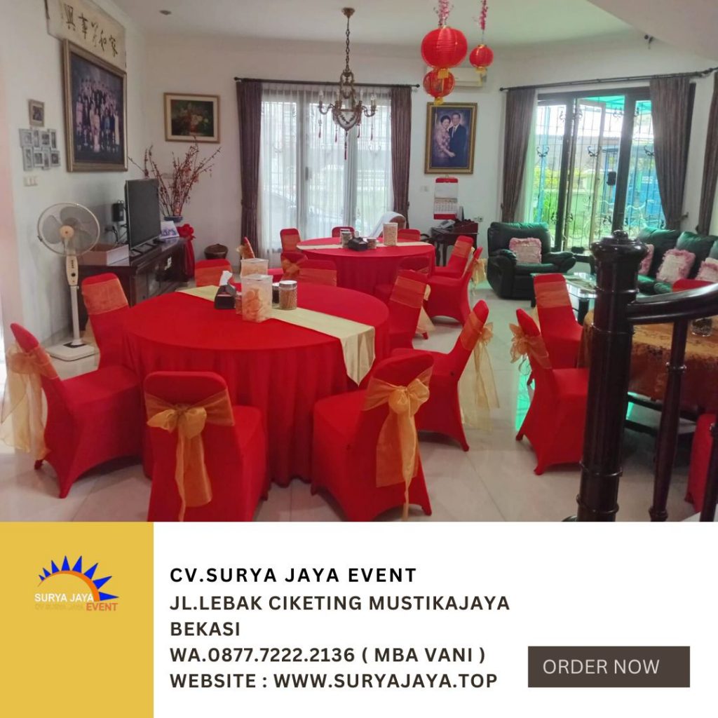 Sewa Round Table Dan Kursi Futura Cover Merah Jakpus