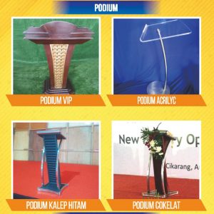Penyewaan Podium Stainless Steel Peresmian Area Bandung