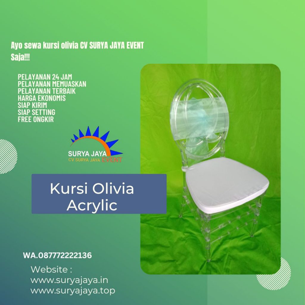 Rental Kursi Olivia Acrylic Plus Pita Harga Ekonomis