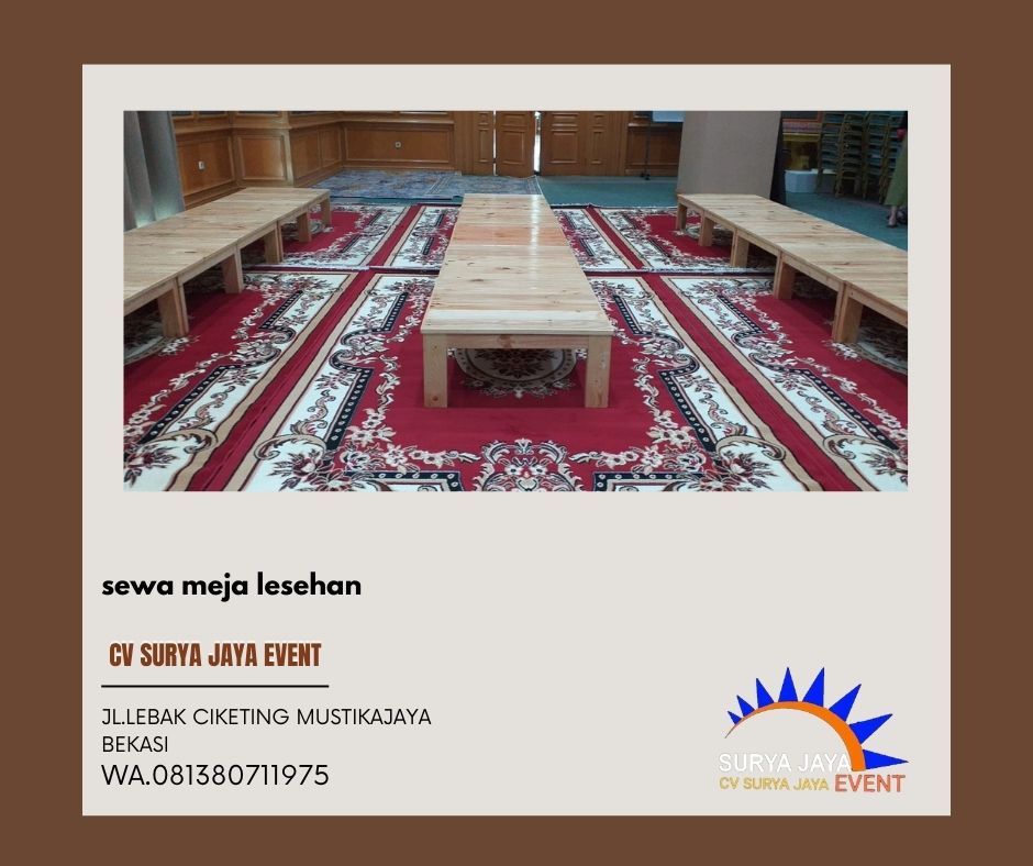 Jasa Sewa Meja Lesehan Terbaik Dan Murah