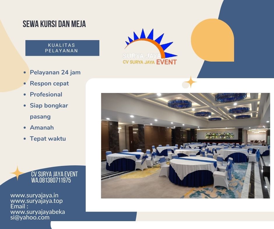 Menyewakan Kursi Dan Meja Untuk Acara