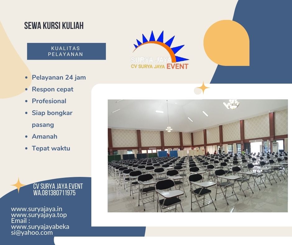 Sedia Sewa Kursi Kuliah Untuk Acara Apa Saja