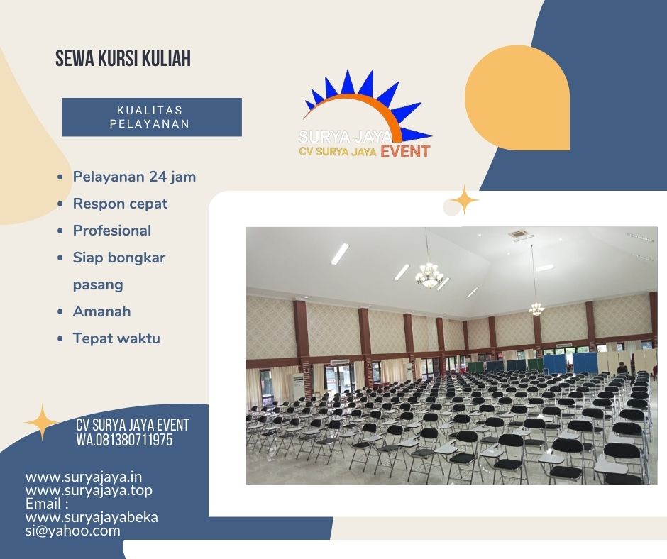 Sedia Sewa Kursi Kuliah Untuk Acara Apa Saja