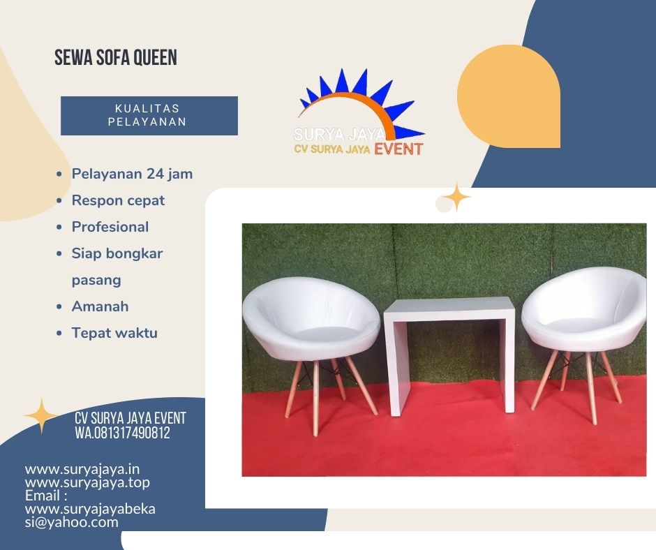 Gudang Sewa Kursi Sofa Queen Untuk Event Di Jakarta
