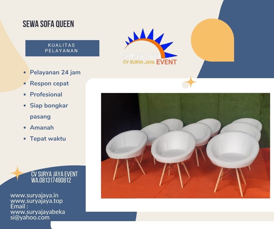 Gudang Sewa Kursi Sofa Queen Untuk Event Di Jakarta