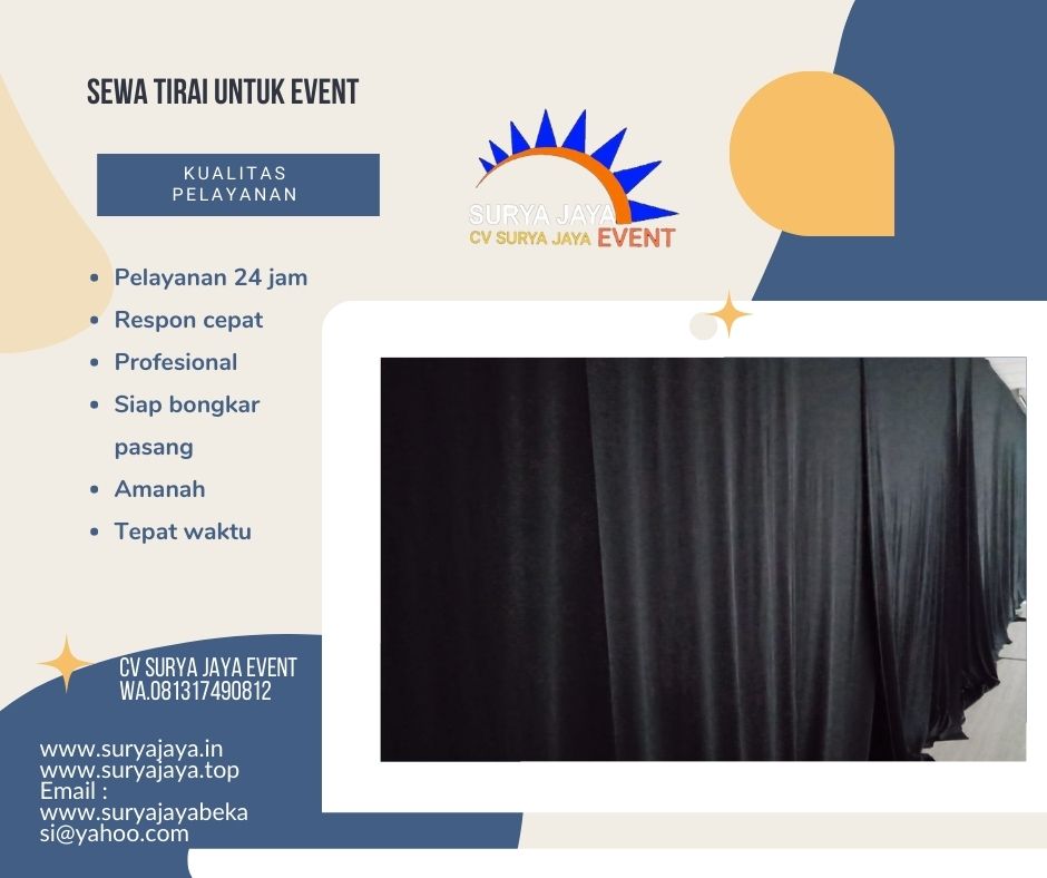 Gudang Sewa Tirai Untuk Event Pelayanan 24 Jam