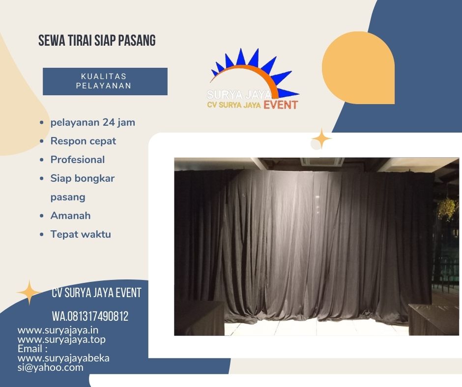 Gudang Sewa Tirai Untuk Event Pelayanan 24 Jam