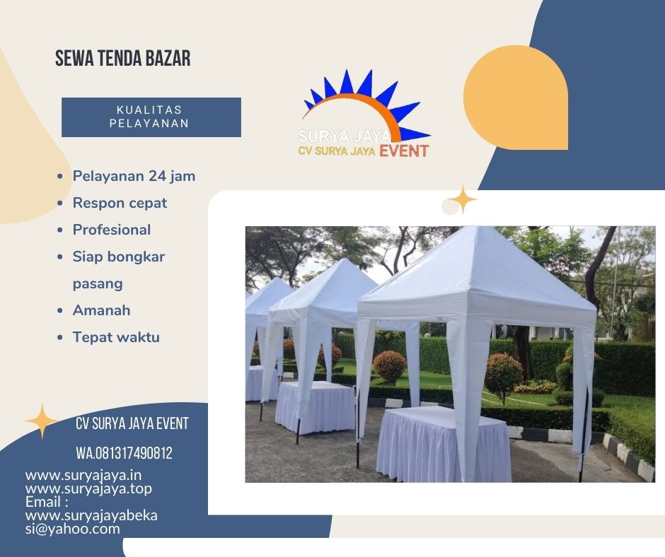 Menyewakan Tenda Bazar Untuk Acara Siap Bongkar Pasang