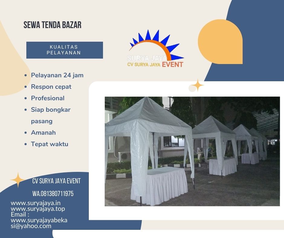 Menyewakan Tenda Bazar Untuk Acara Siap Bongkar Pasang