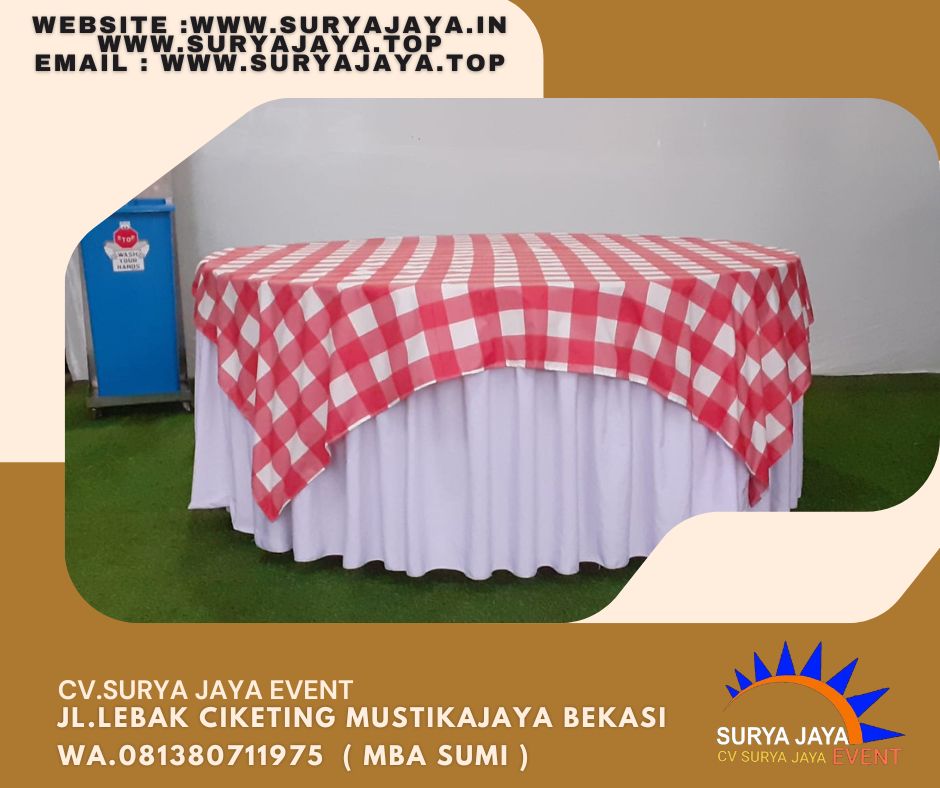 Rental Round Table Dan Cover Siap Kirim