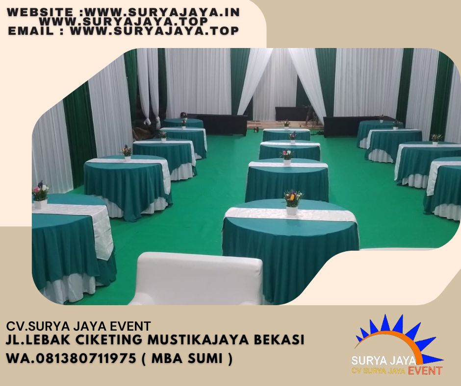 Rental Round Table Dan Cover Siap Kirim