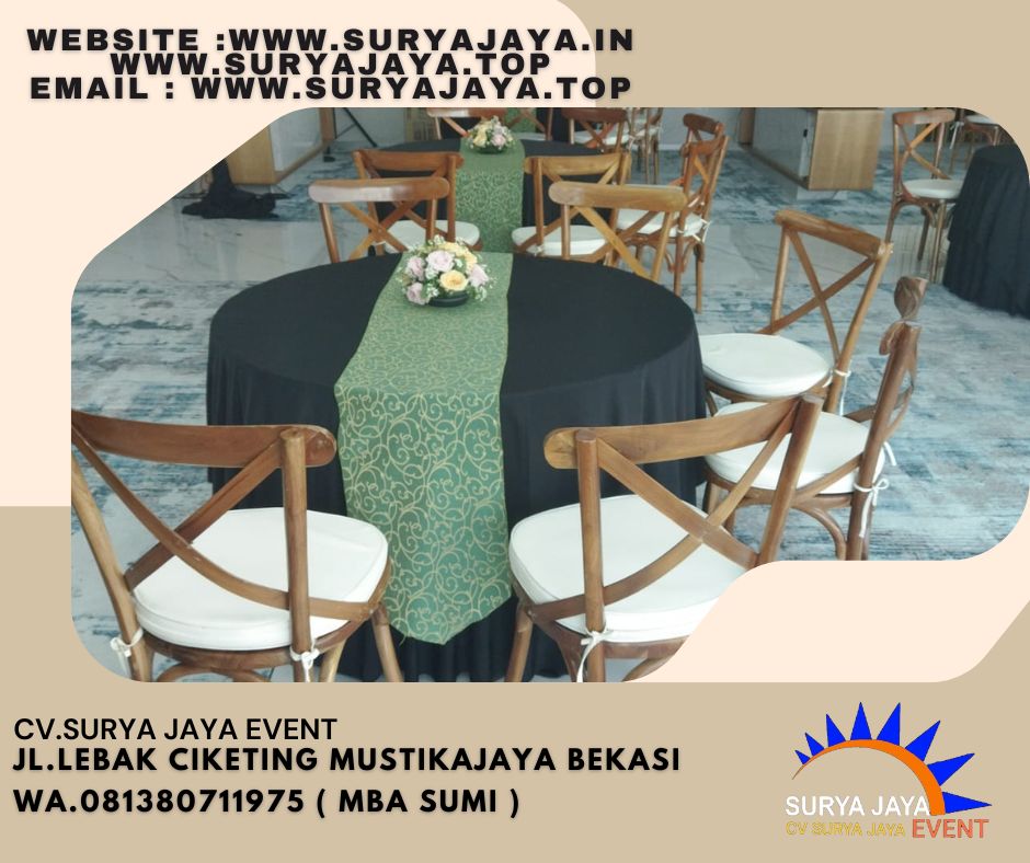 Rental Round Table Dan Cover Siap Kirim