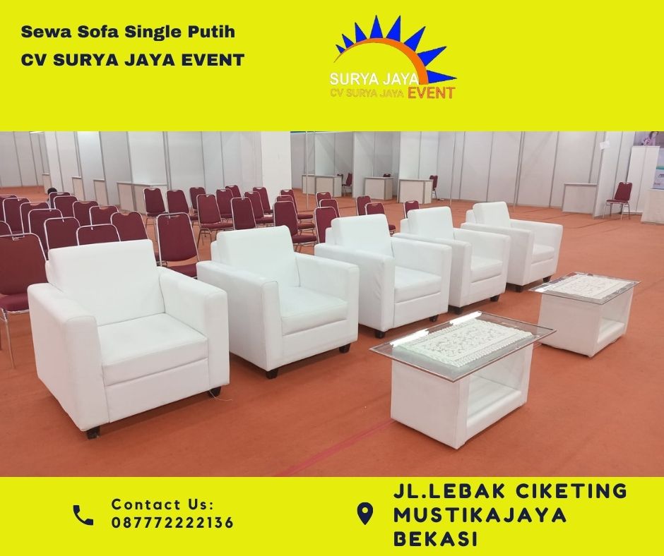 Sewa Sofa Single Warna Putih Di Jakarta Pusat