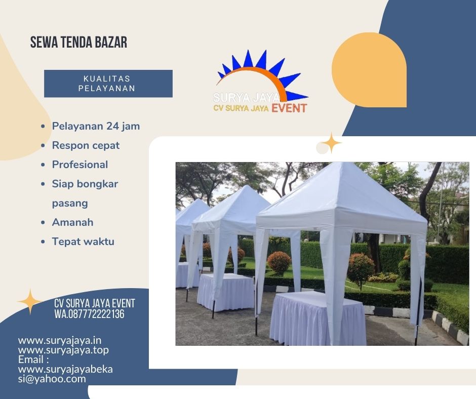 Sewa Tenda Bazar Buat Acara Siap Antar 24 Jam