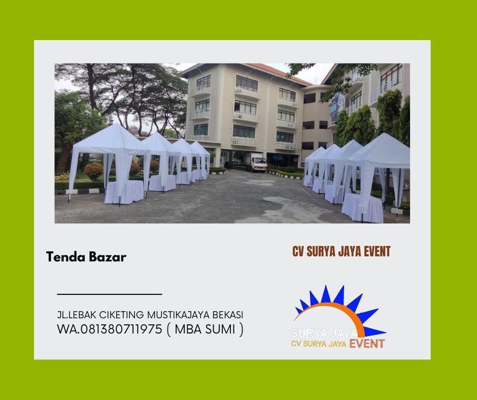 Sewa Tenda Bazar Siap Kirim Pasang Area JABODETABEK