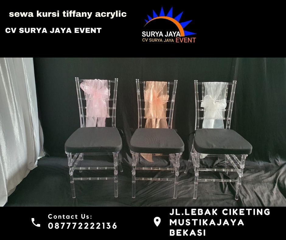 Sewa Kursi Tiffany Acrylic Grogol Utara Kebayoran Lama Jakarta Selatan