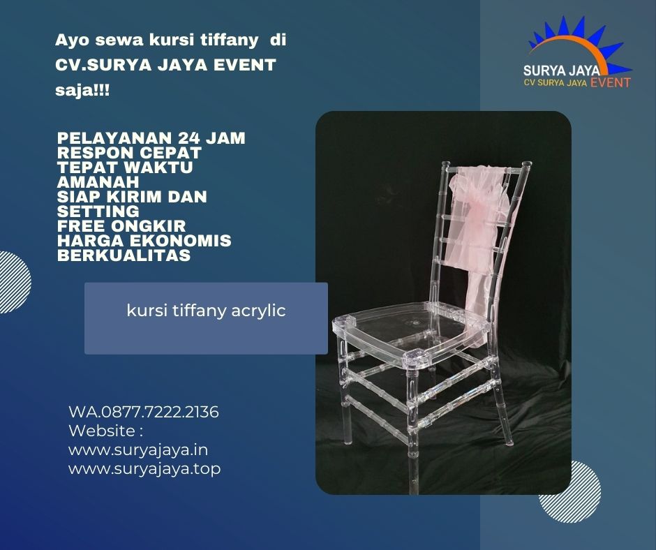 Sewa Kursi Tiffany Acrylic Harga Murah Di Jakarta Bekasi