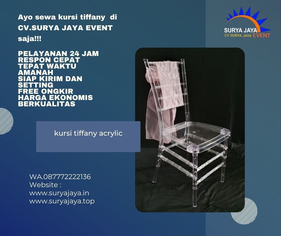 Sewa Kursi Tiffany Acrylic Harga Murah Di Jakarta Bekasi