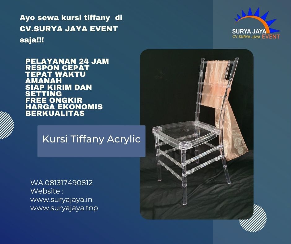 Sewa Kursi Tiffany Acrylic Harga Murah Di Jakarta Bekasi