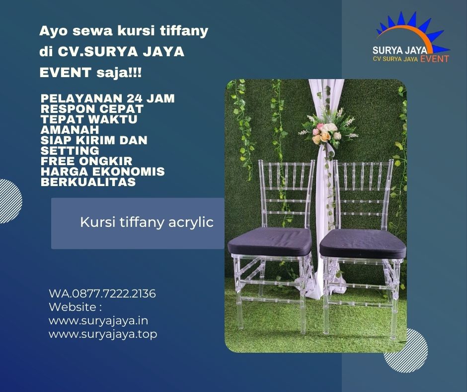 Sewa Kursi Tiffany Acrylic Harga Murah Di Jakarta Bekasi