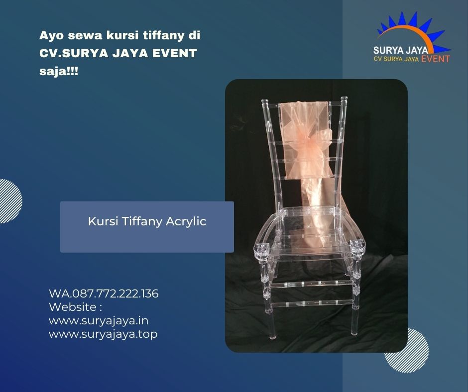 Sewa Kursi Tiffany Acrylic Harga Murah Di Jakarta Bekasi