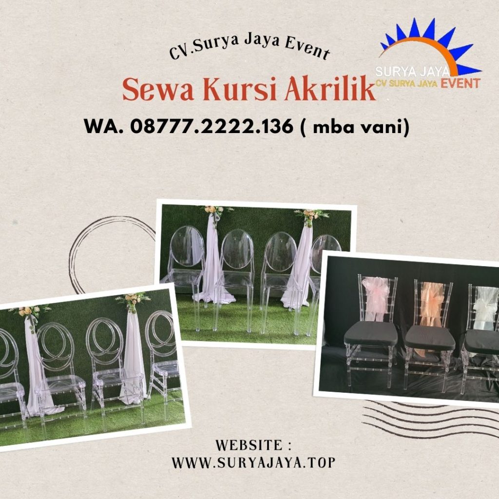 Sewa Kursi Akrilik Petogogan Kebayoran Baru Jakarta Selatan