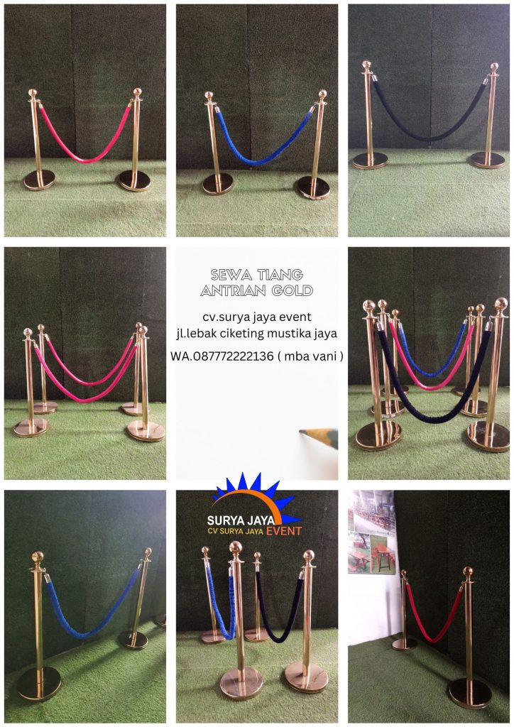 Sewa Tiang Antrian Gold Terbaru Di Jabodetabek