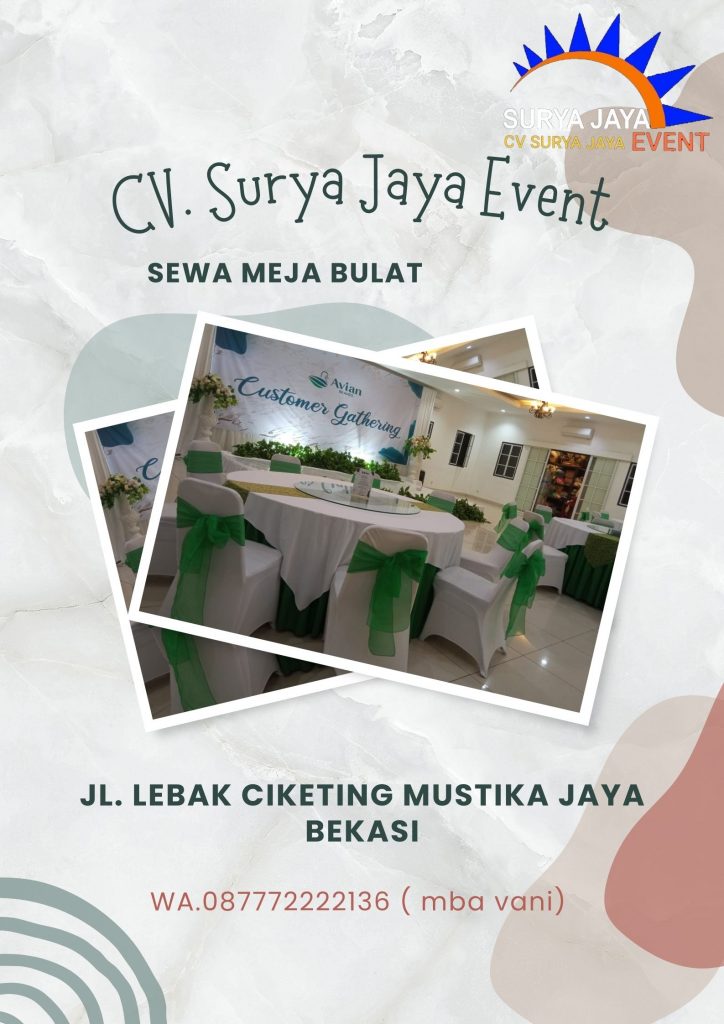 Sewa Meja Bulat Cibubur Ciracas Jakarta Timur