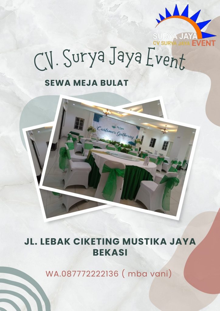 Sewa Meja Bulat Cibubur Ciracas Jakarta Timur