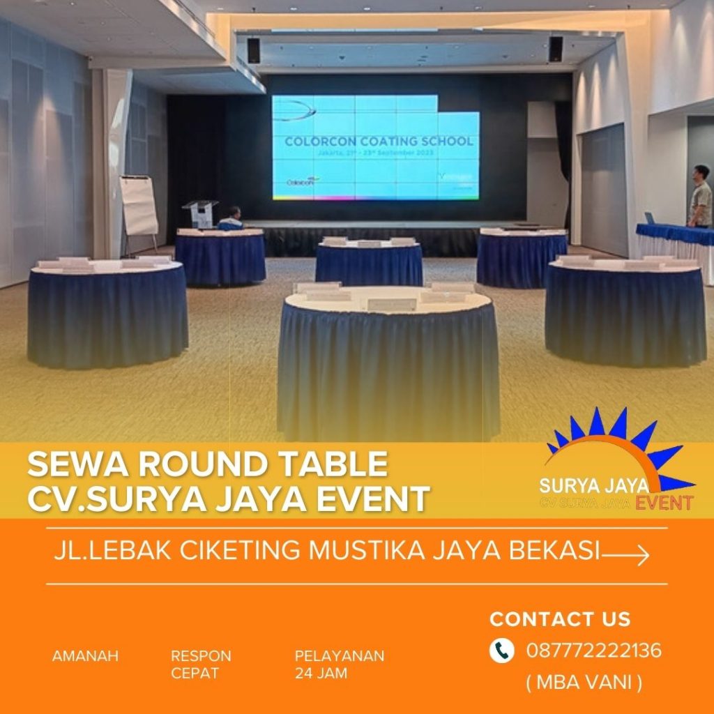 Menyewakan Round Table Lengkap Plus Cover Siap Kirim Jakarta Bekasi