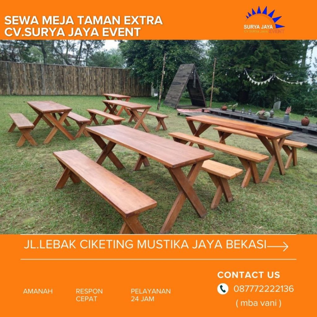 Pusat Persewaan Meja Taman Banyak Pilihan Model Jakarta