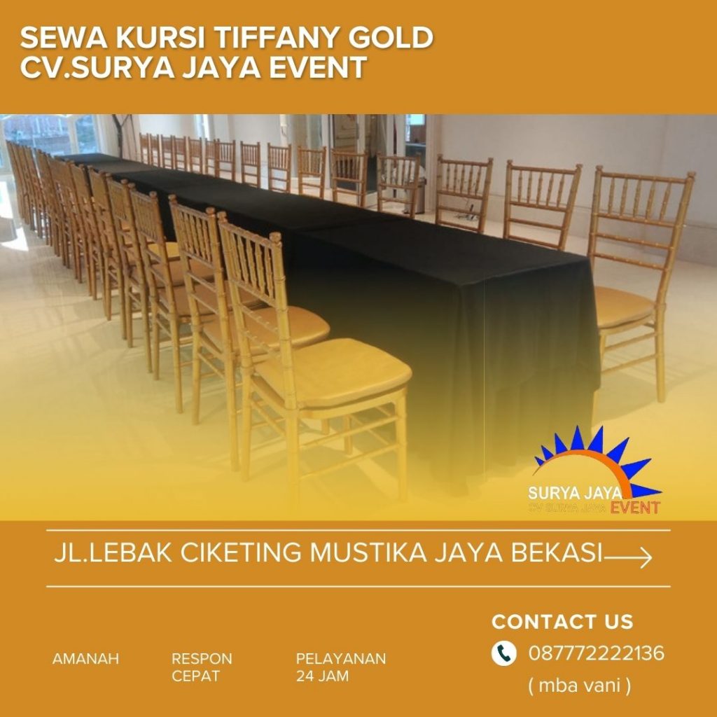 Rental Kursi Tiffany Kokoh Bersih Terawat Karang Tengah Tangerang