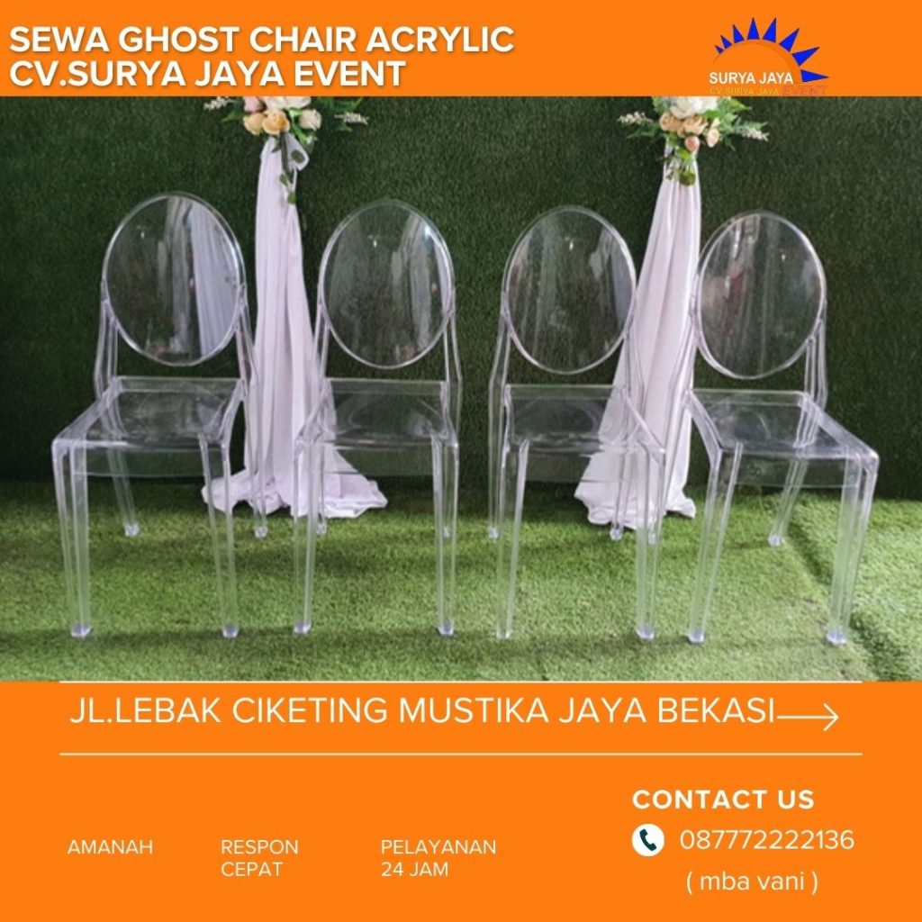 Rental Kursi Transparan Ghost Chair Acrylic Jatiuwung Tangerang