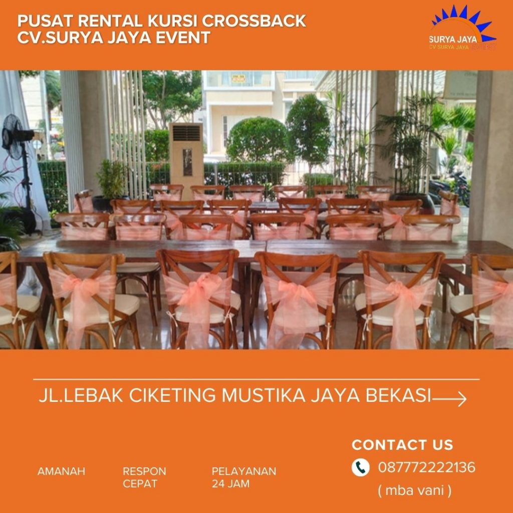 Gudang Penyewaan Kursi Crossback Murah Kualitas Terbaik Di Jakarta