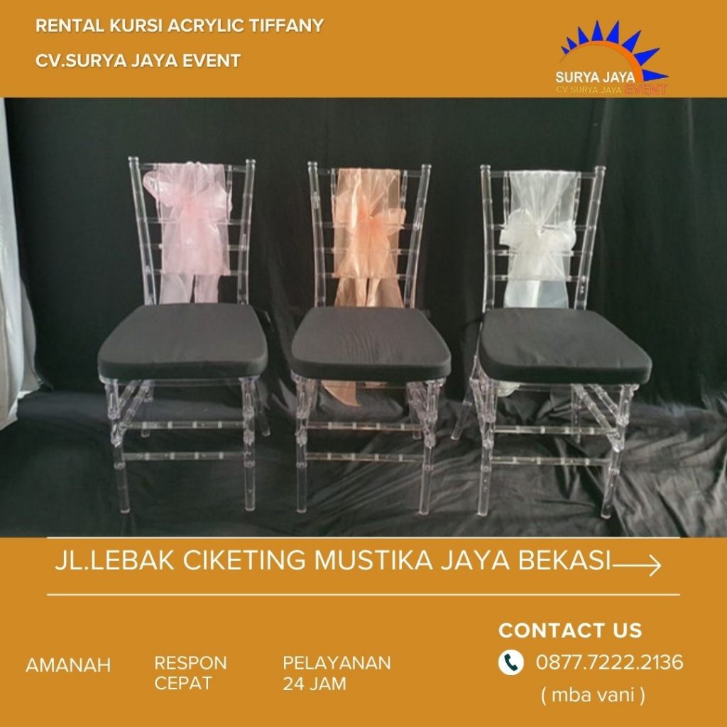 Jasa Sewa Kursi Acrylic Tiffany Pelayanan 24 Jam Jakarta