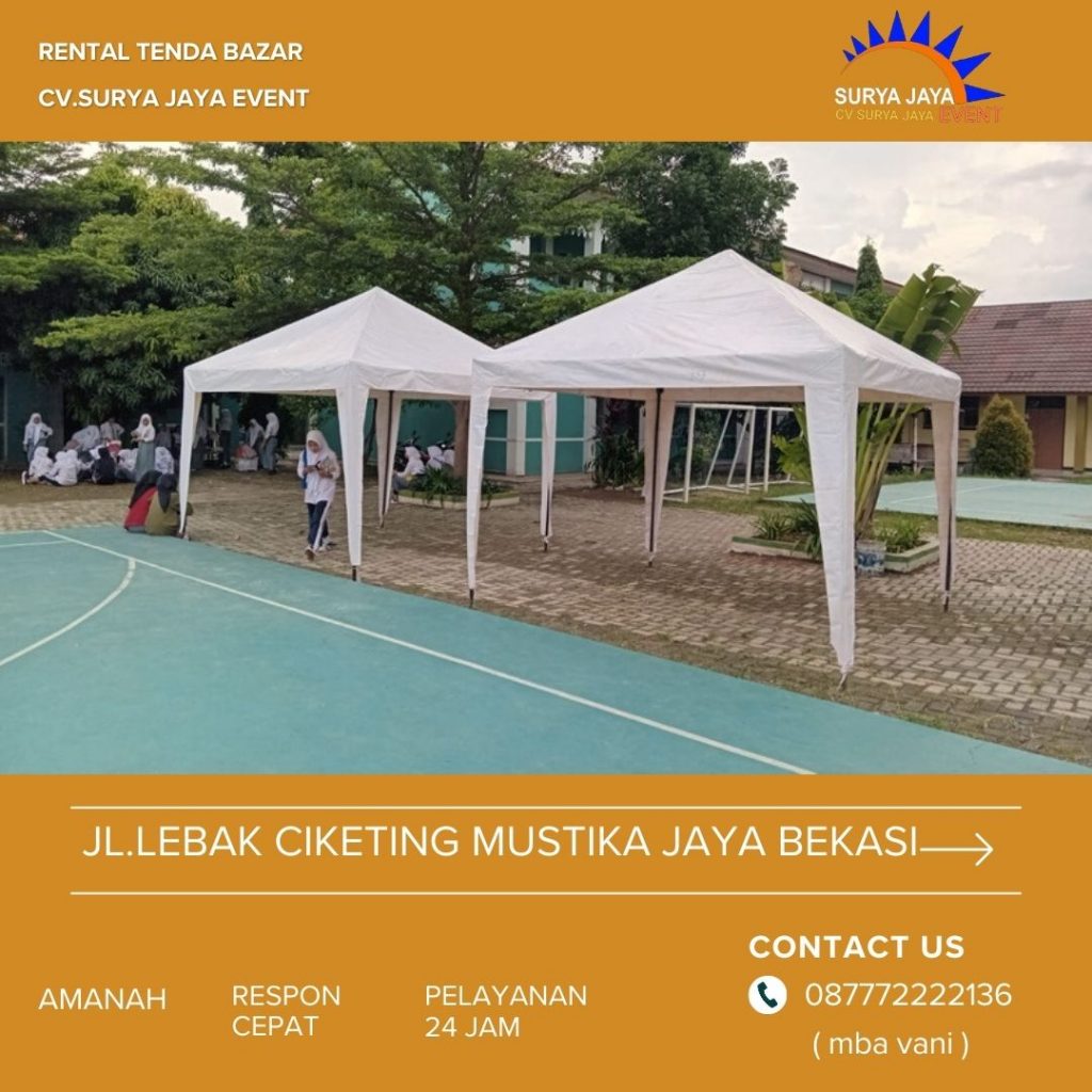 Jasa Sewa Murah Tenda Kerucut Roder Konvensional Dan Bazar Kota Jakarta