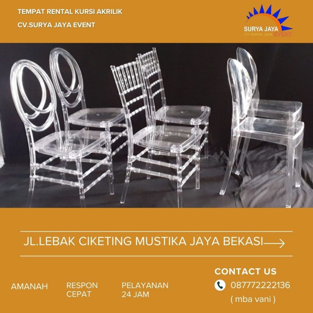 Menyewakan Kursi Acrylic Harga Terkini 2024 Jakarta