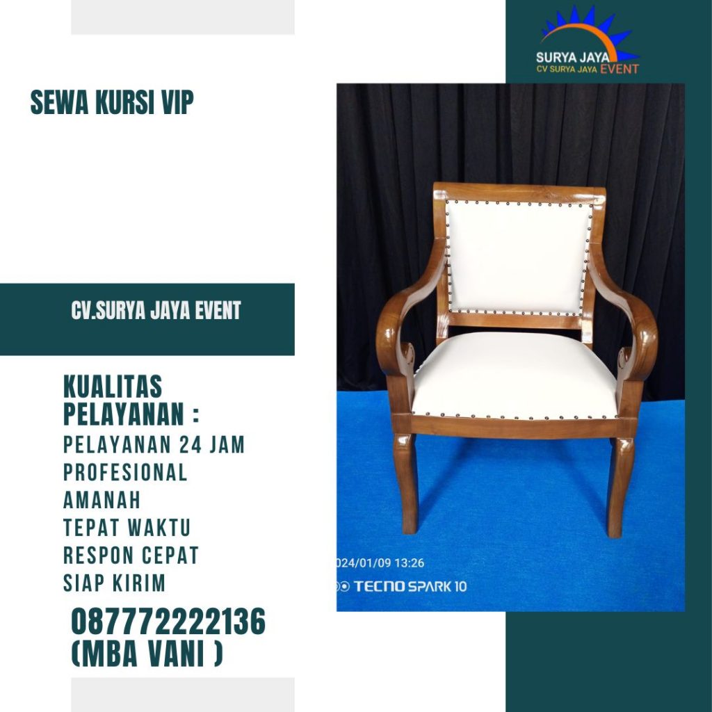 Sewa Kursi Vip Harga Terbaru 2024 Jakarta
