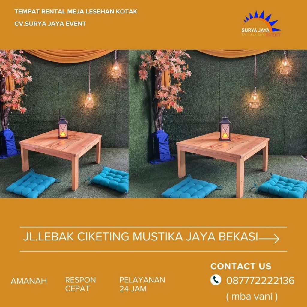Layanan Rental Meja Lesehan Terbaik Jakarta