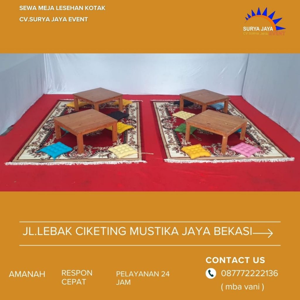 Layanan Rental Meja Lesehan Terbaik Jakarta