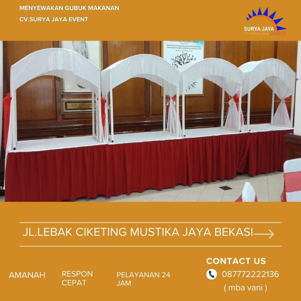 Layanan Sewa Gubuk Makanan Free Ongkir Pelayanan Cepat Jakarta