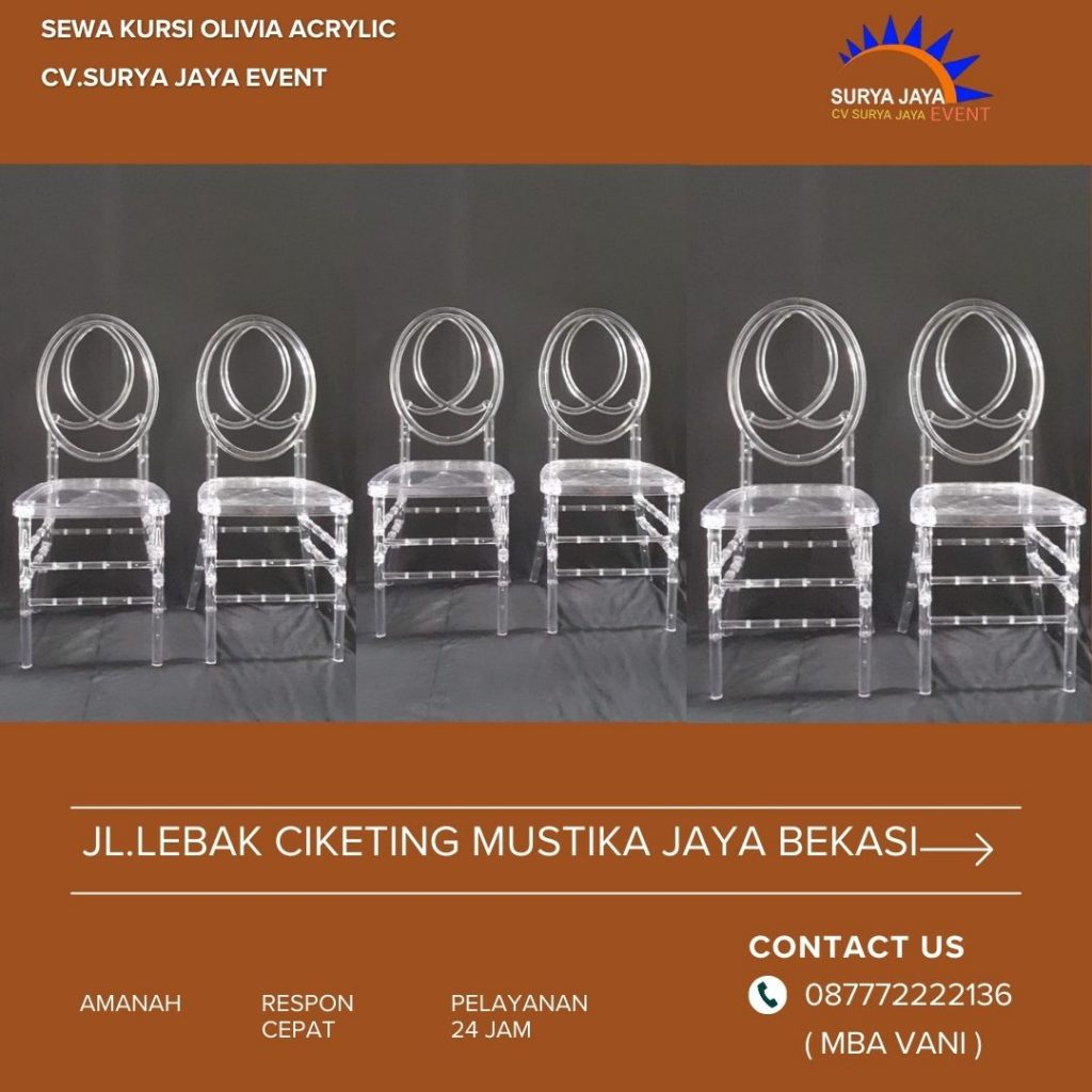 Pusat Penyewaan Kursi Acrylic Olivia Di Jakarta